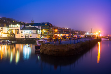 Fototapeta na wymiar Falmouth Harbour Night