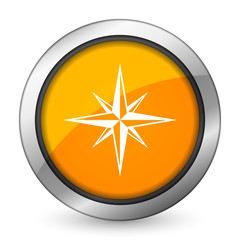 compass orange icon