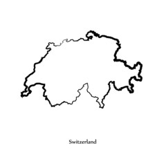 Switzerland map icon for your design