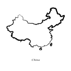 China map icon for your design