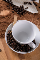 Coffee background, home ambient concept