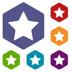 Star rhombus icons