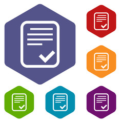 Document rhombus icons