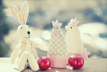 Easter eggs and decorations