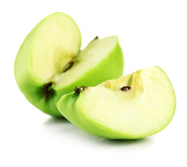 Juicy apple isolated on white