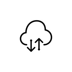 Cloud Network Trendy Thin Line Icon