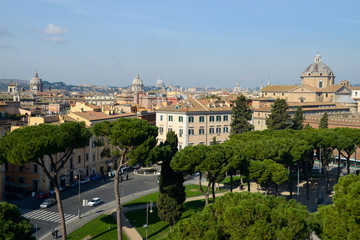 Fototapeta na wymiar Roma dal Vittoriano