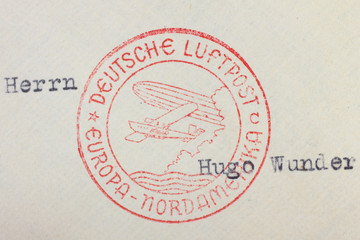 Poststempel Luftschiff LZ129 Hindenburg