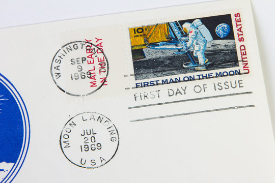 Ersttagsbrief zur ersten Mondlandung 1969