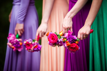 Bridesmaids on wedding