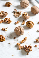 Walnuts on the table