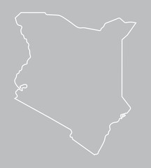 abstract outline of Kenya map
