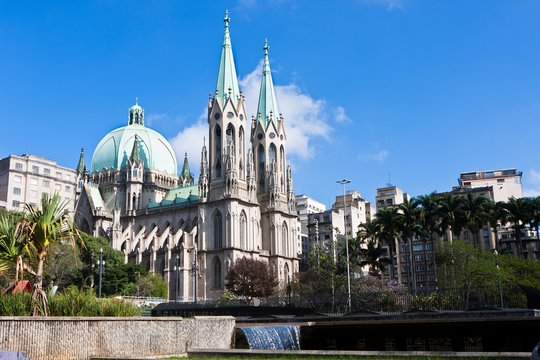 Catedral da S&eacute;, Sao Paulo, Brazil - ground zero of S&atilde;o Paulo