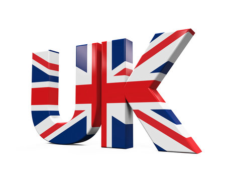 UK Text with Flag
