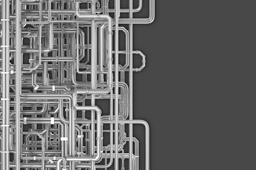 Maze of pipes background