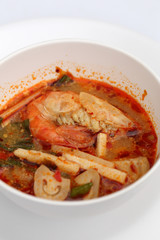 Tom Yum Goong - Thai hot and spicy soup with shrimp