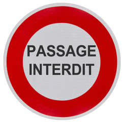 passage interdit