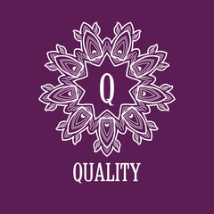 Simple and elegant monogram design template with letters.