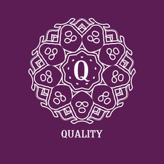 Simple and elegant monogram design template with letters.