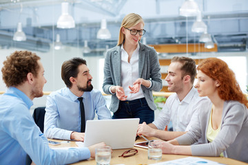 Business team at briefing