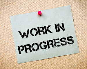 Work in Progress Message