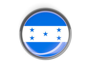 Round button with flag of honduras