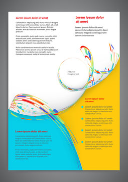 Abstract colored flyer