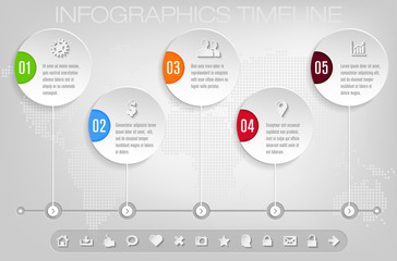 Timeline and frames - modern infographic template