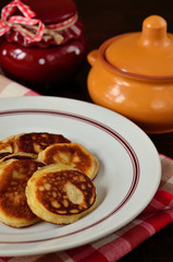 Рancakesn on a white plate