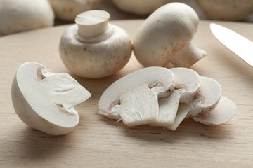 Fresh button mushrooms