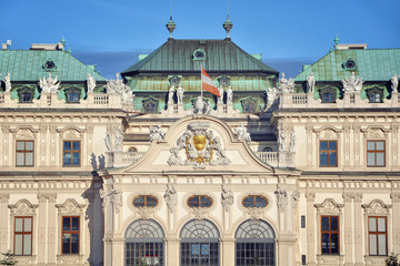 Fototapeta premium Baroque Upper Palace in historical complex Belvedere, Vienna