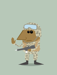 Cartoon soldier