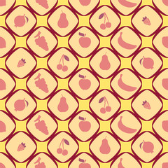 Obraz premium abstract seamless background with fruits