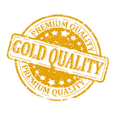 Scratched Gold Seal - Gold Quality - premium - vector
