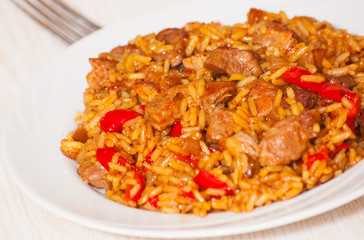 Rice with Vegetables and Meat