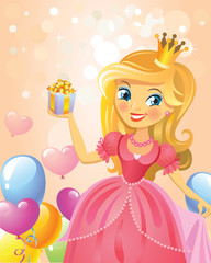 Happy Birthday, Princess, greeting card.