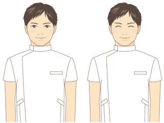 白衣の男性