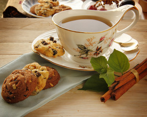 Many Yummy Cream Cookies for the best healthy foods and quick easy food composition are on the Earth tone scene. Dessert Concept.