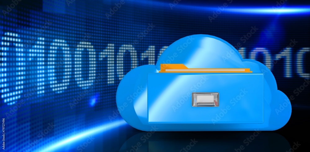 Aufkleber Composite image of cloud computing drawer