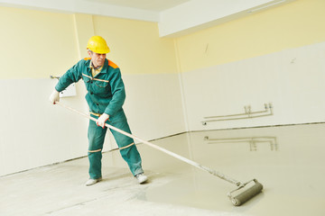 flooring works with self-levelling mortar