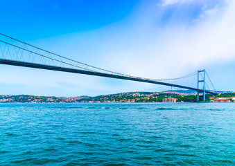 The first one bridge of Bosphorus channel at Istanbul in Turkey.