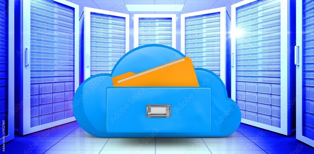Aufkleber Composite image of cloud computing drawer