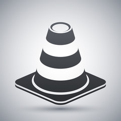 Vector traffic cone icon