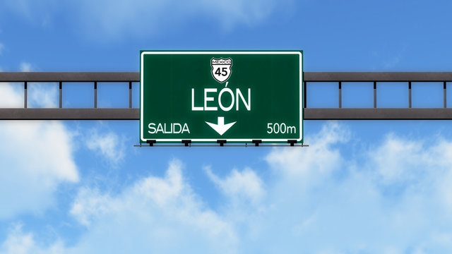 Leon Highway Road Sign