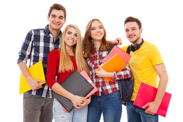Group of cheerful students