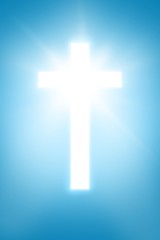 Composite image of white cross