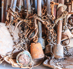 Ancient scales to weigh goods