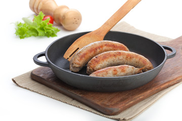 Fried sausages
