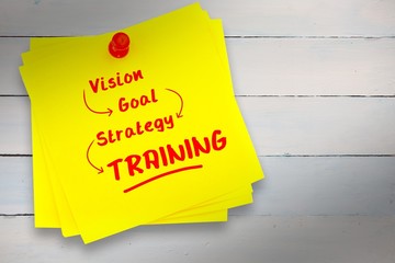 Composite image of training buzzwords