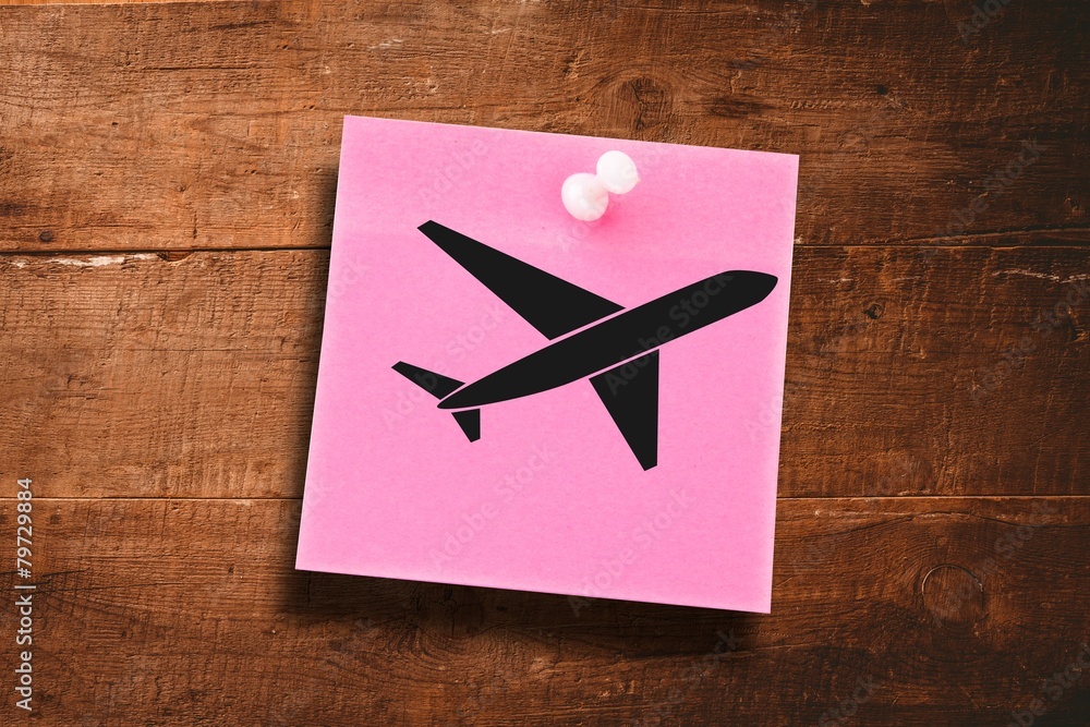 Poster composite image of airplane